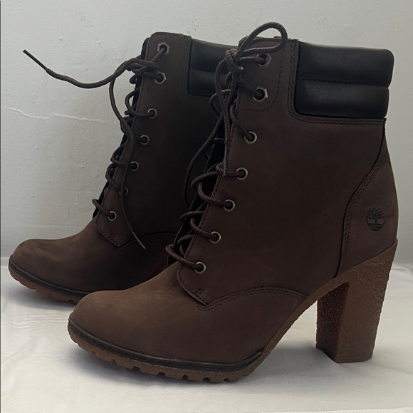Timberland Women's Dark Brown Heeled Boots - Picture 1 of 7
